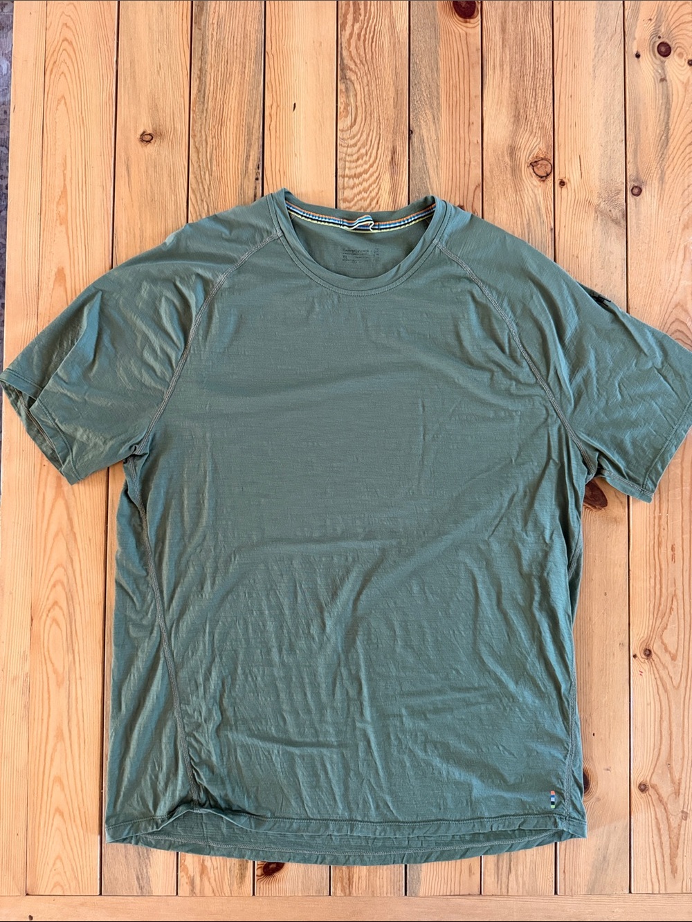 Smartwool Men's Short Sleeve Crew Tee in Olive Green